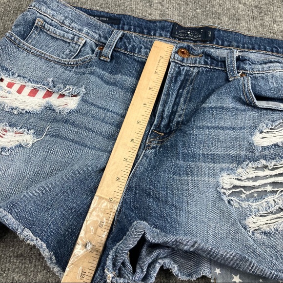 Lucky Brand Jean Shorts Malibu Short Frayed Hem Size 14/32 distressed - Picture 5 of 9